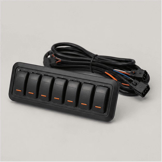 Six-way auxiliary switch panel